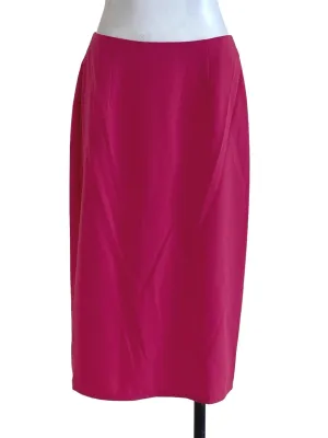Hot Pink Plain Straight Skirt LB