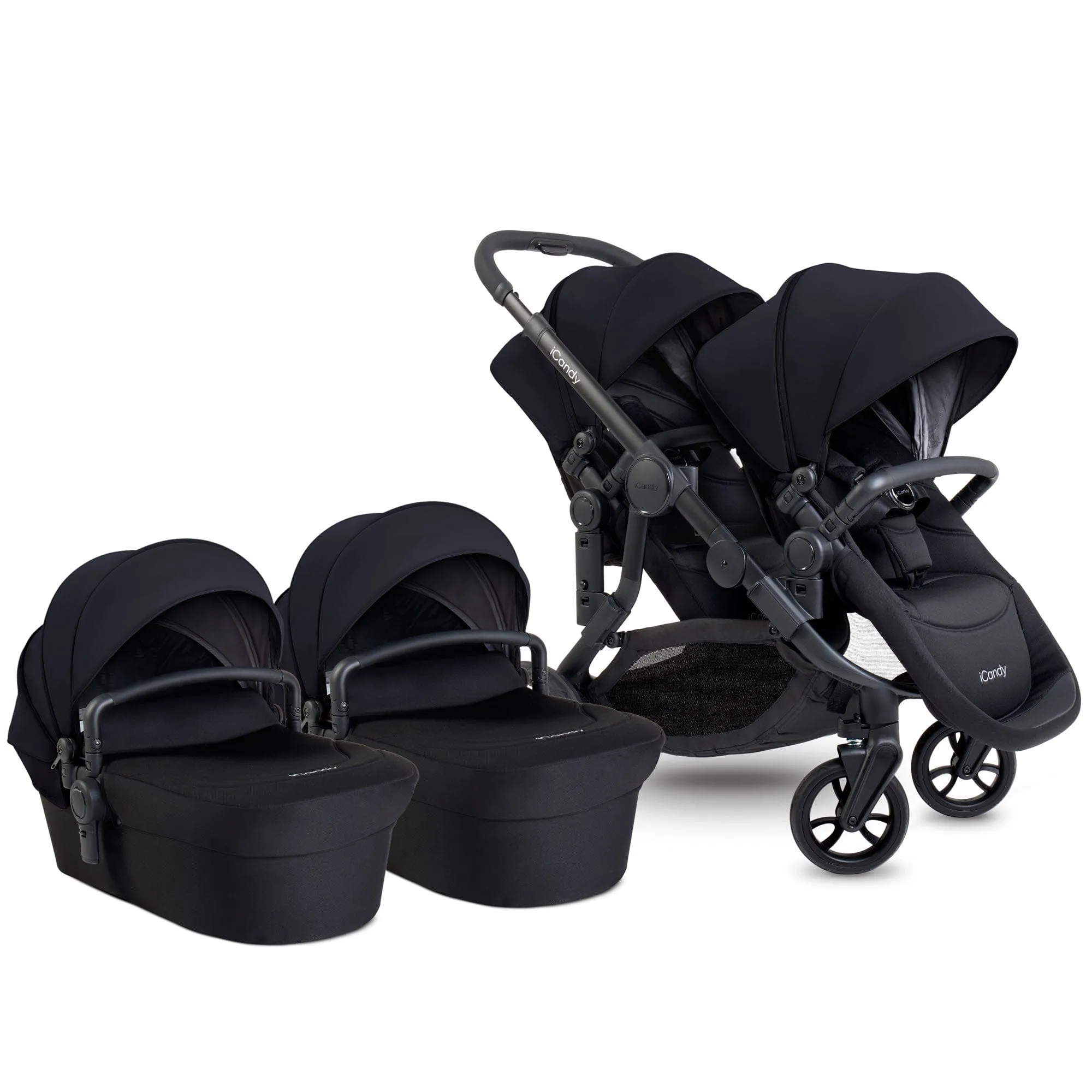 iCandy Orange 4 Twin Complete Cocoon Travel System in Black Edition