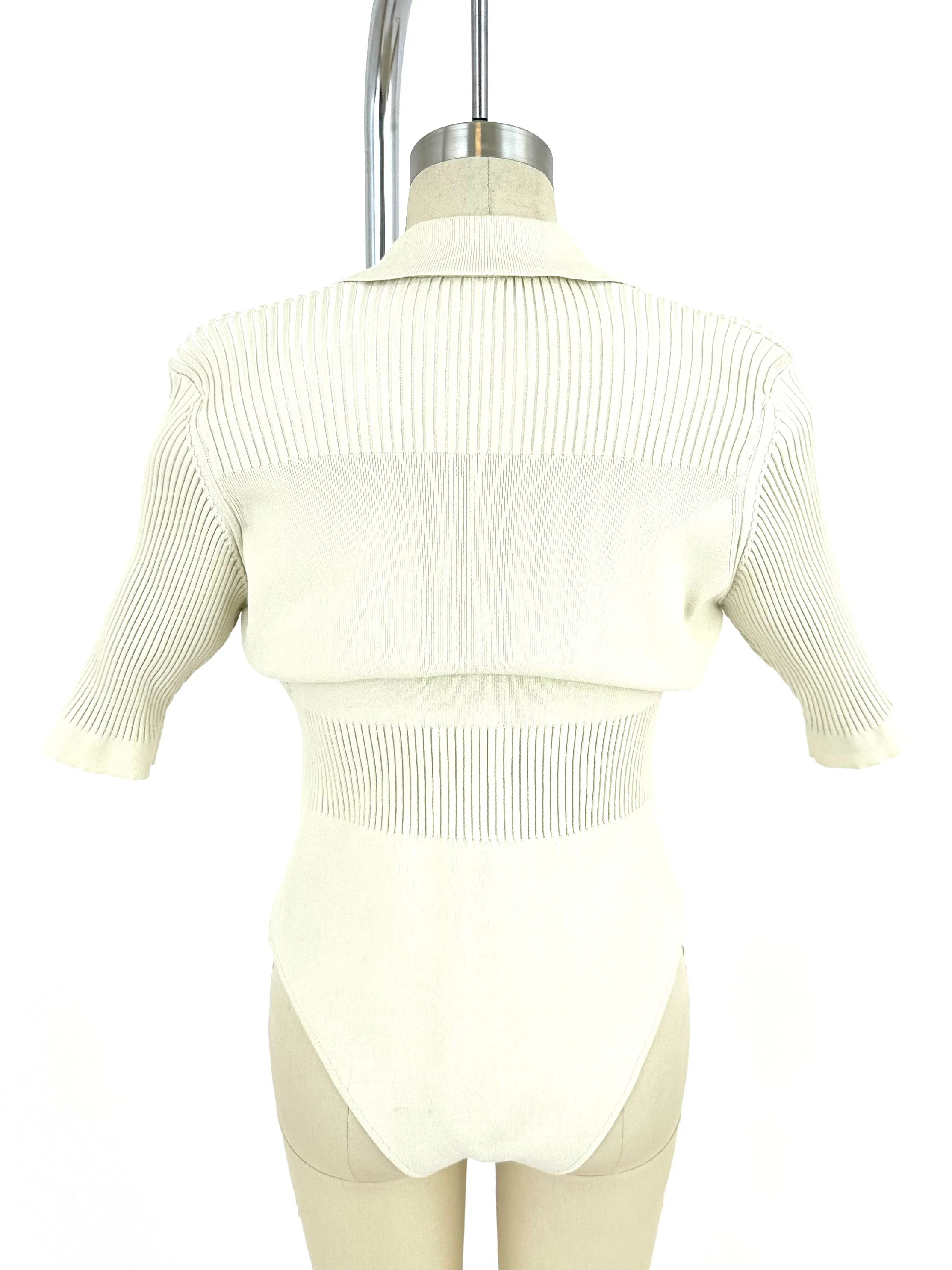 Jacquemus Le Body Yauco Ribbed Bodysuit
