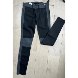 Joe’s Joes The Skinny Ankle Jeans Sz 26 Us 4 Tuxedo Stripe Black  Denim Pants