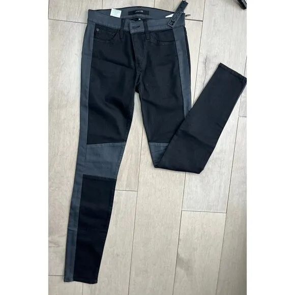 Joe’s Joes The Skinny Ankle Jeans Sz 26 Us 4 Tuxedo Stripe Black  Denim Pants