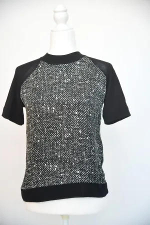 Judith and Charles Silk and Wool Short Sleeve Top