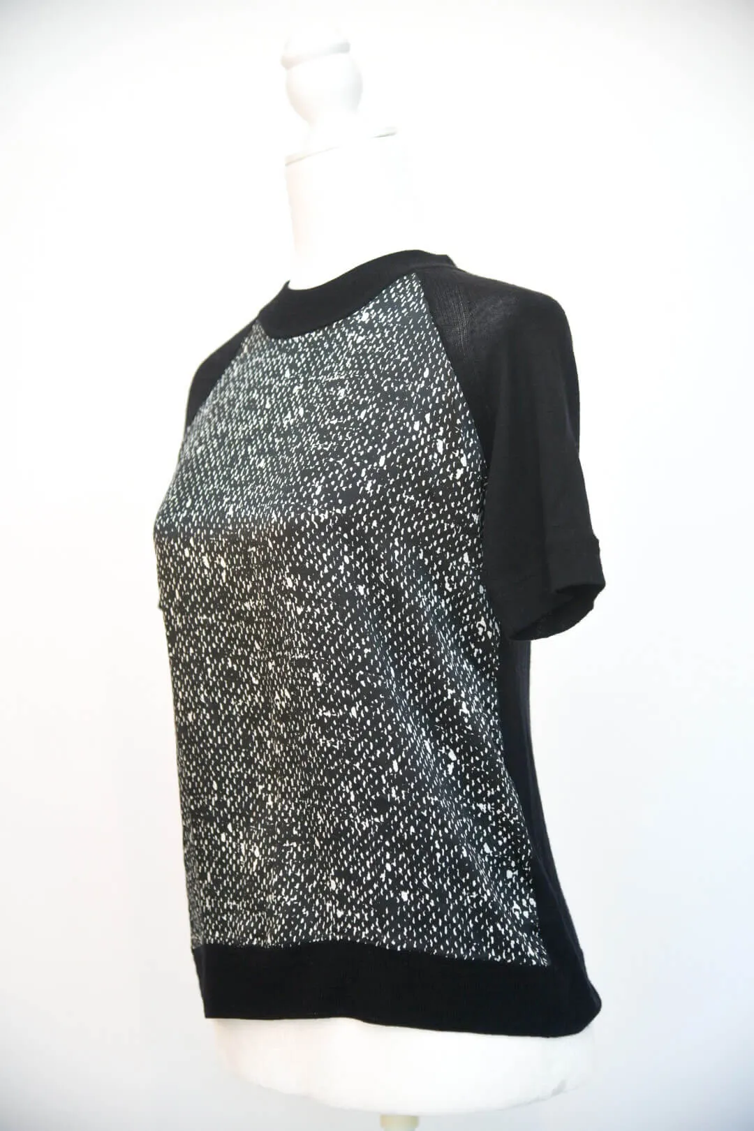 Judith and Charles Silk and Wool Short Sleeve Top