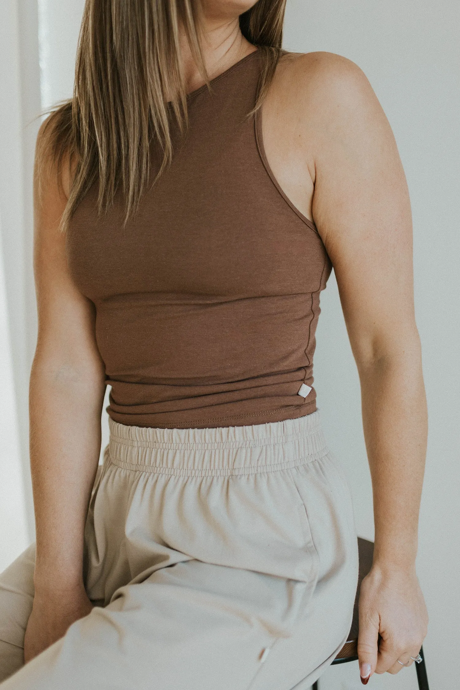 Ladies High Neck Tank