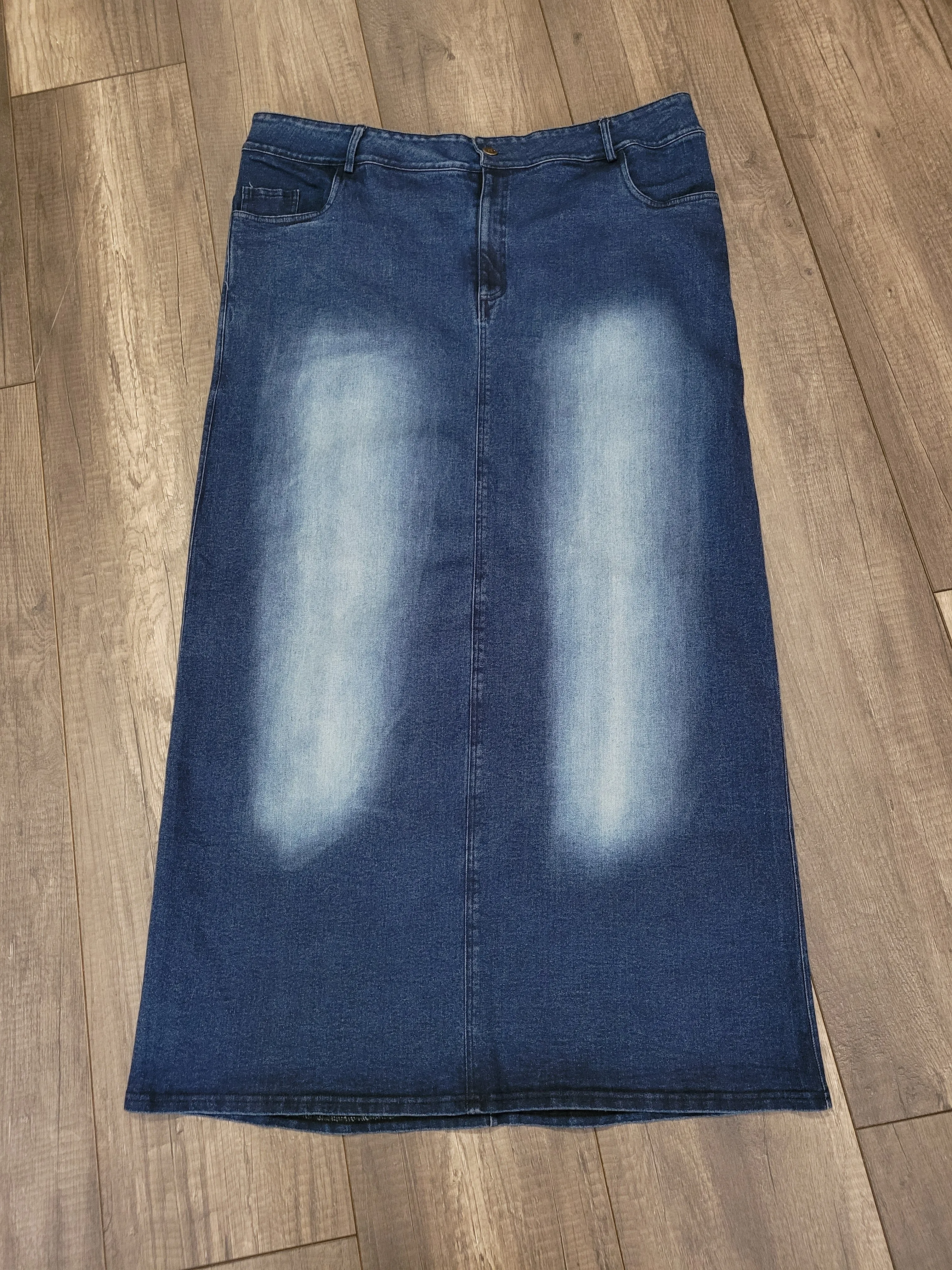 Ladies Long Blue Denim Skirts