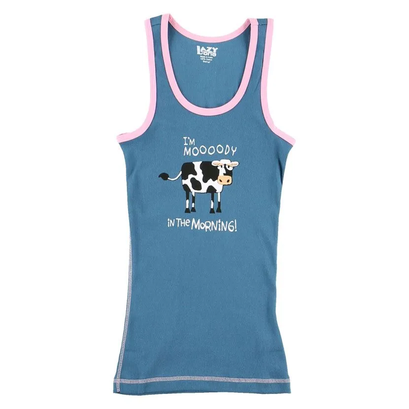 LazyOne Womens Mooody in the Morning PJ Tank Top