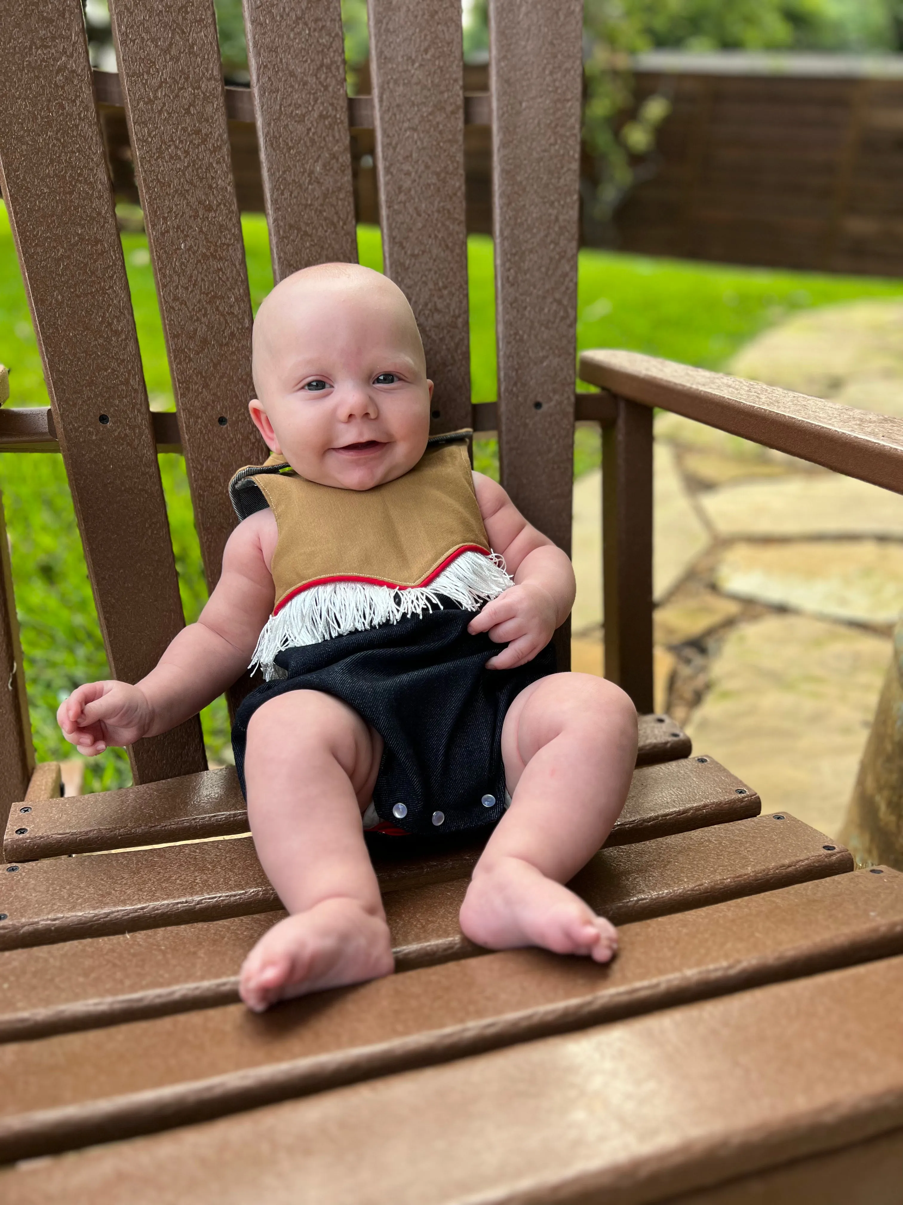Little Darlin’ Baby to Toddler Western Pearl Snap Romper