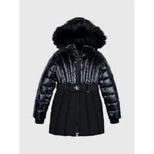 Long Belted Puffer Coat
