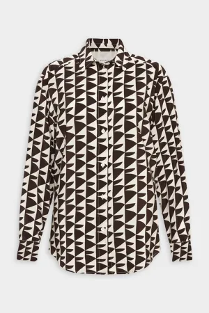 Long Sleeve Silk Shirt in Talavera