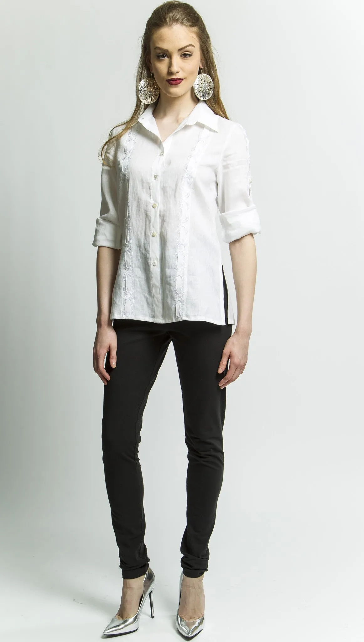 Made in NYC High Waisted Leggings (Black) Style 1120