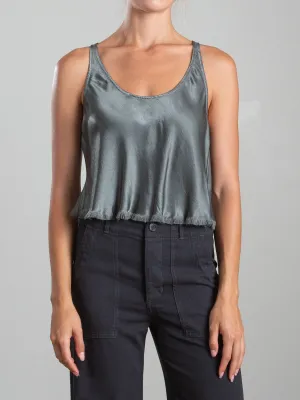 Maggie Tank in Vintage Satin - Nori
