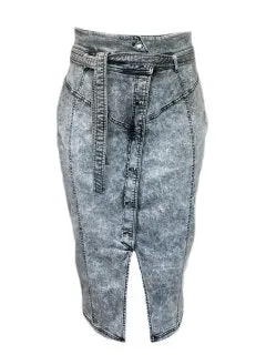 Marina Rinaldi Women's Grey Camera Straight Skirt NWT