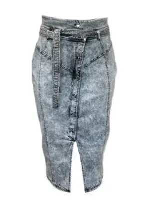 Marina Rinaldi Women's Grey Camera Straight Skirt NWT