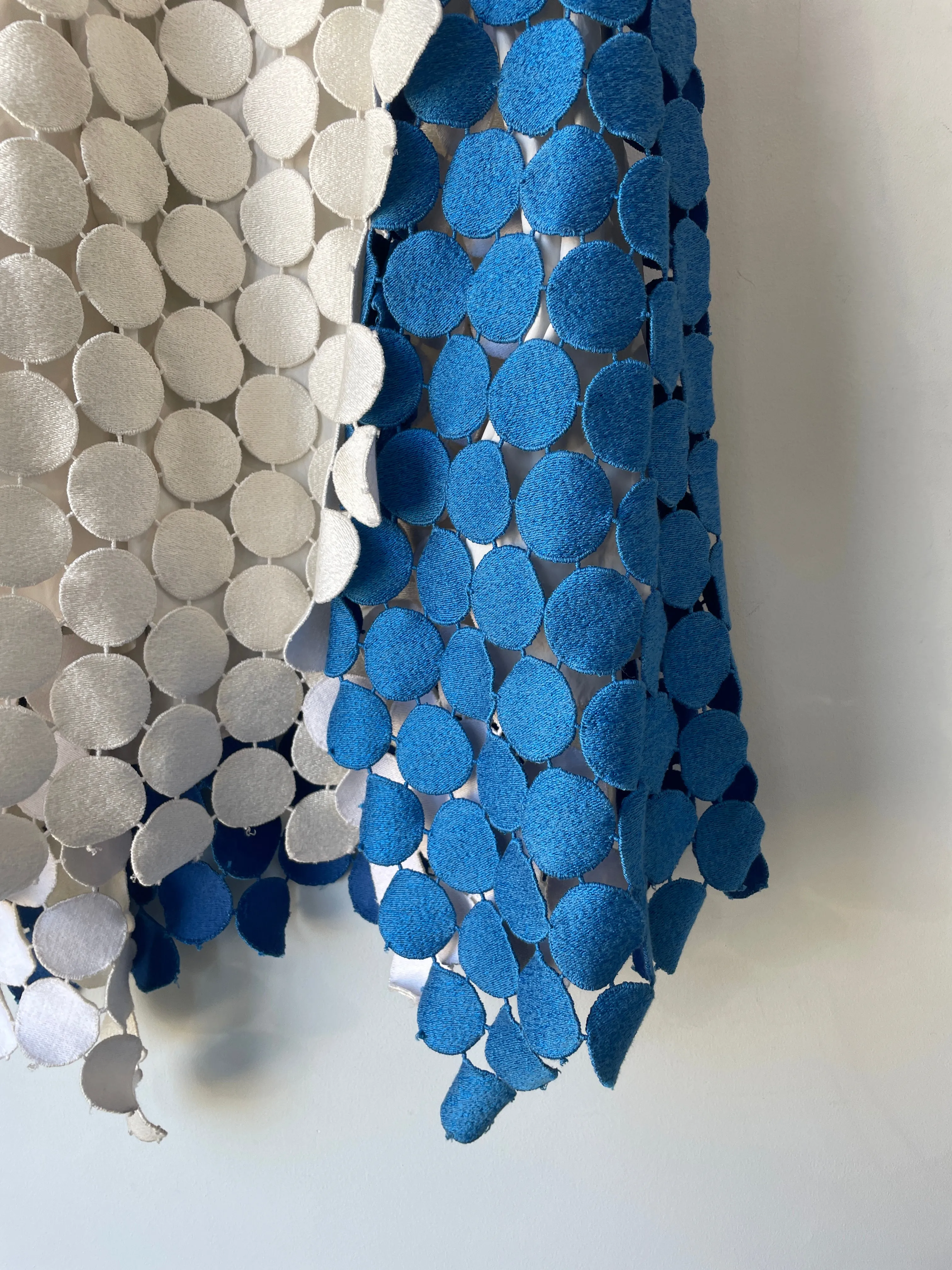 Marni Blue White Circle Skirt SS16