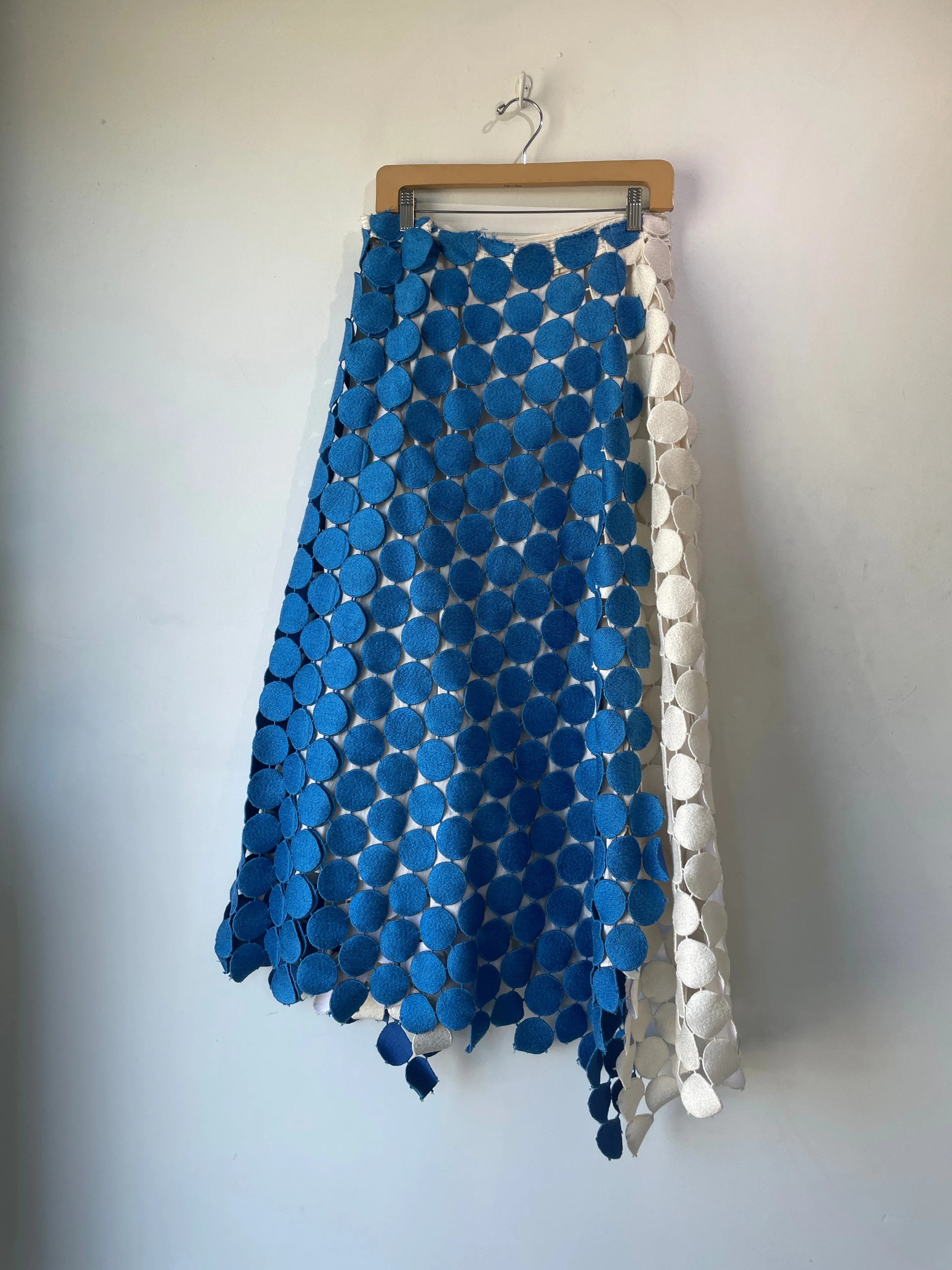 Marni Blue White Circle Skirt SS16