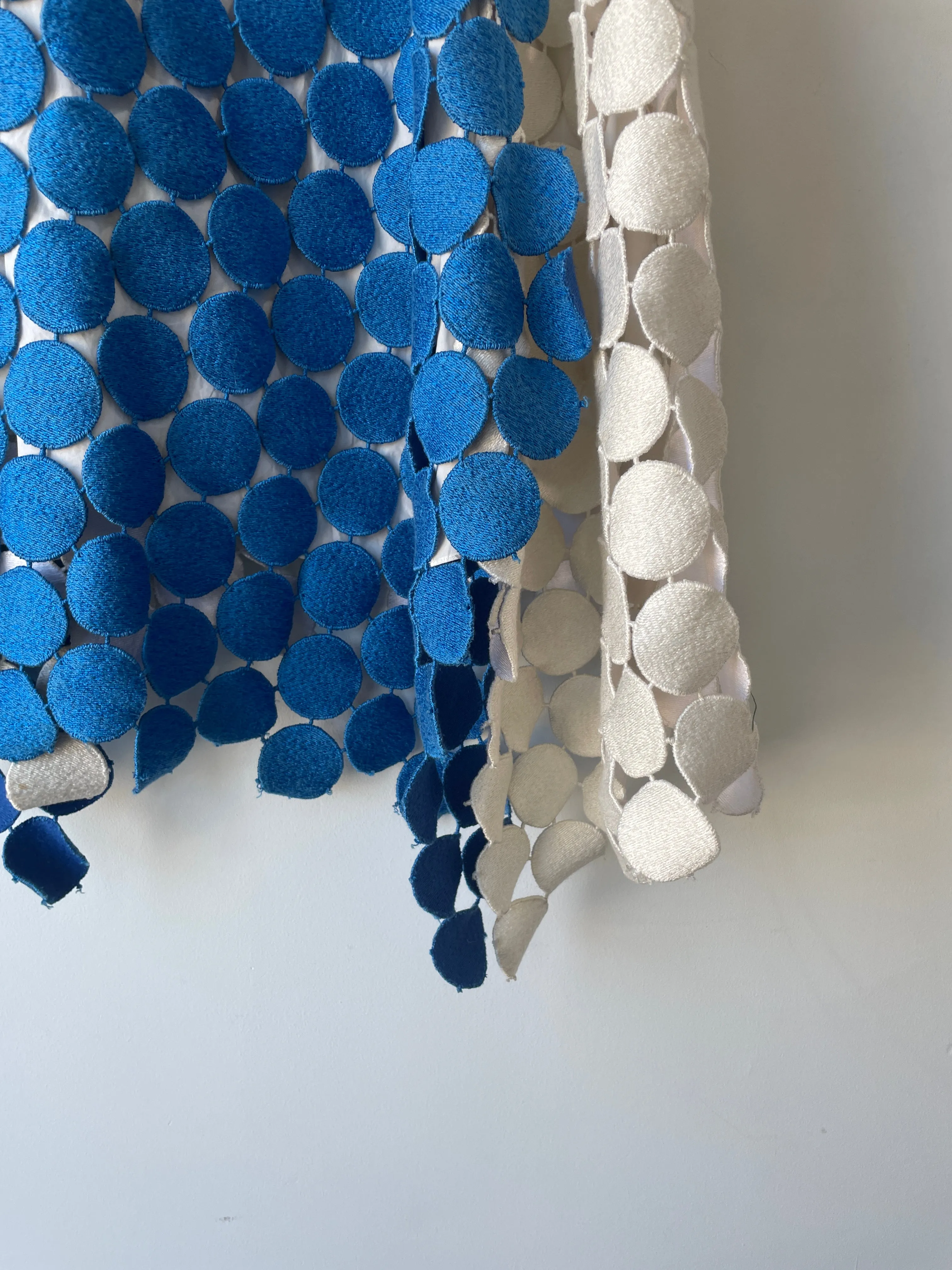 Marni Blue White Circle Skirt SS16