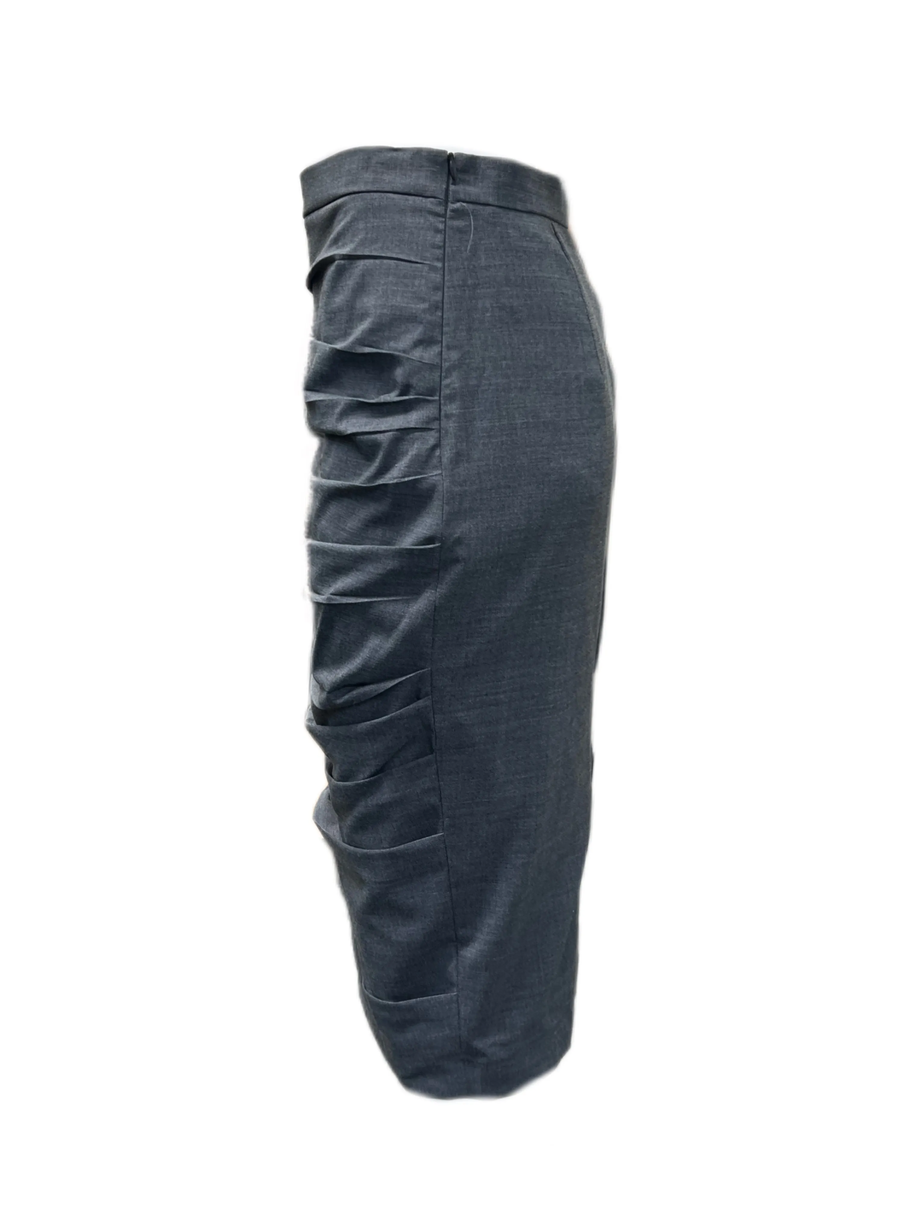 Max Mara Women's Grey Calcina Straight Skirt Size 8 NWT
