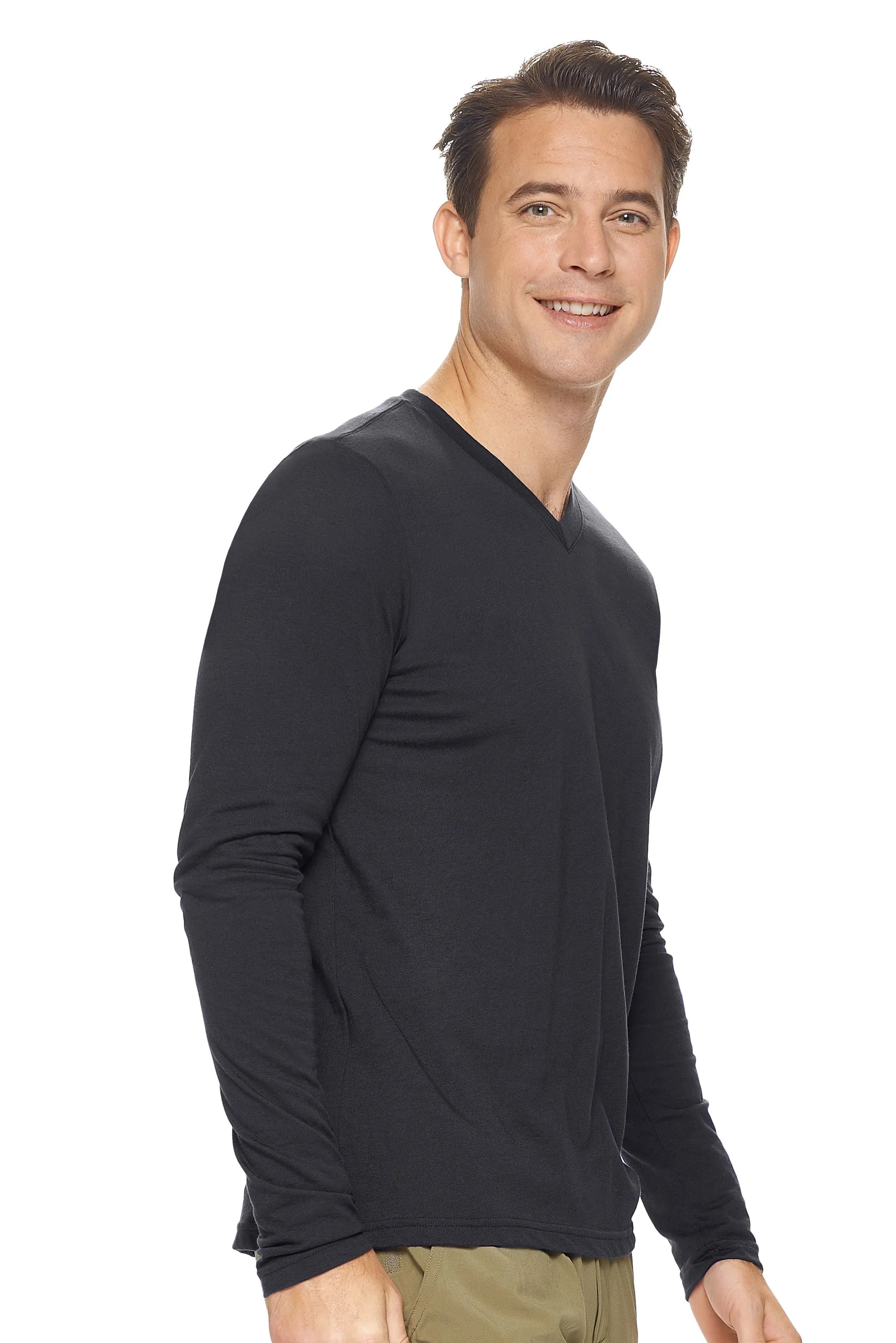 MC917 MoCA™ V-Neck Long Sleeve Tee