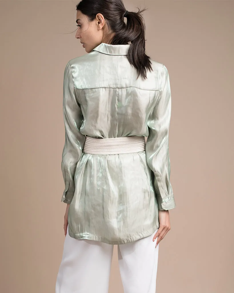 Megan Holographic Tunic