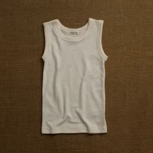 Merino Wool/Silk Pointelle Vest - Pearl