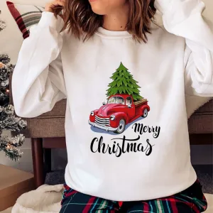 Merry Christmas O-Neck White Sweater A
