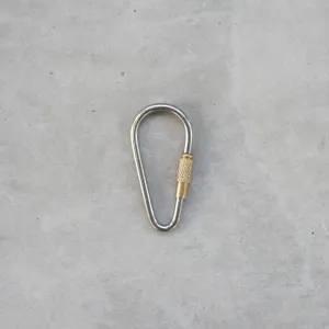 Minimalist Titanium and Brass Carabiner Keyring