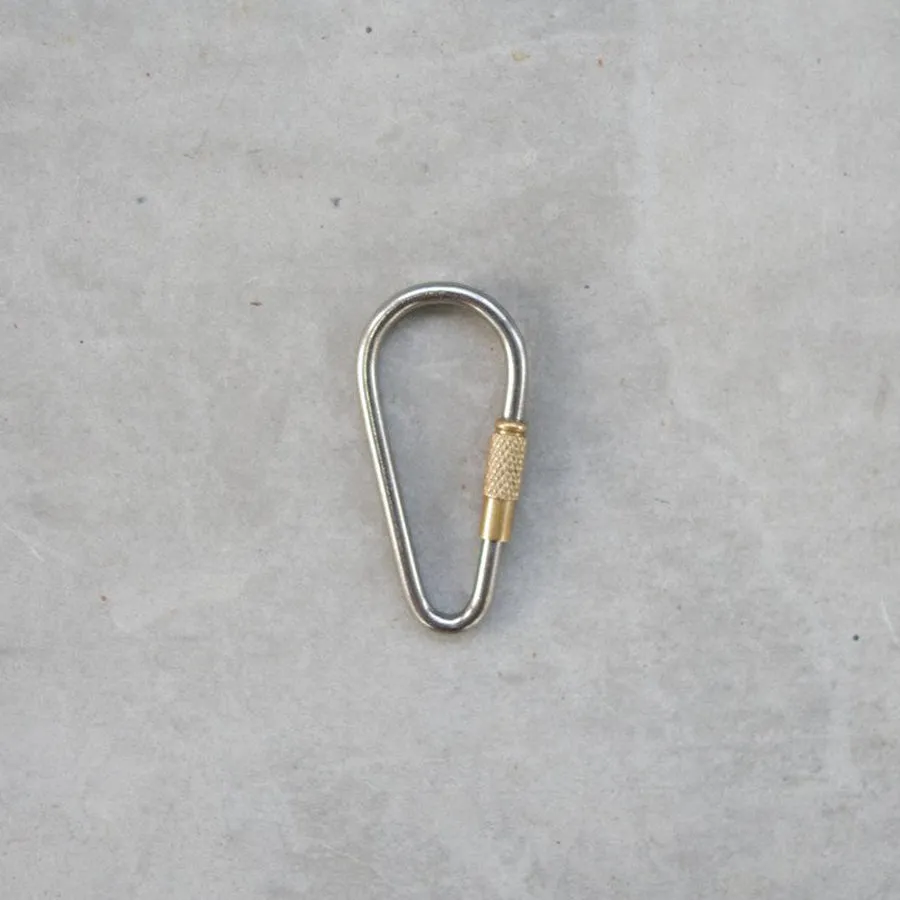 Minimalist Titanium and Brass Carabiner Keyring
