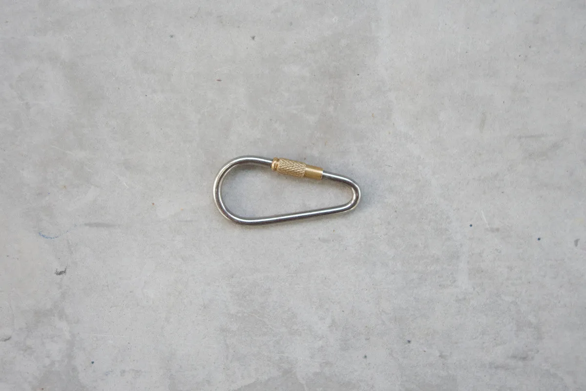 Minimalist Titanium and Brass Carabiner Keyring