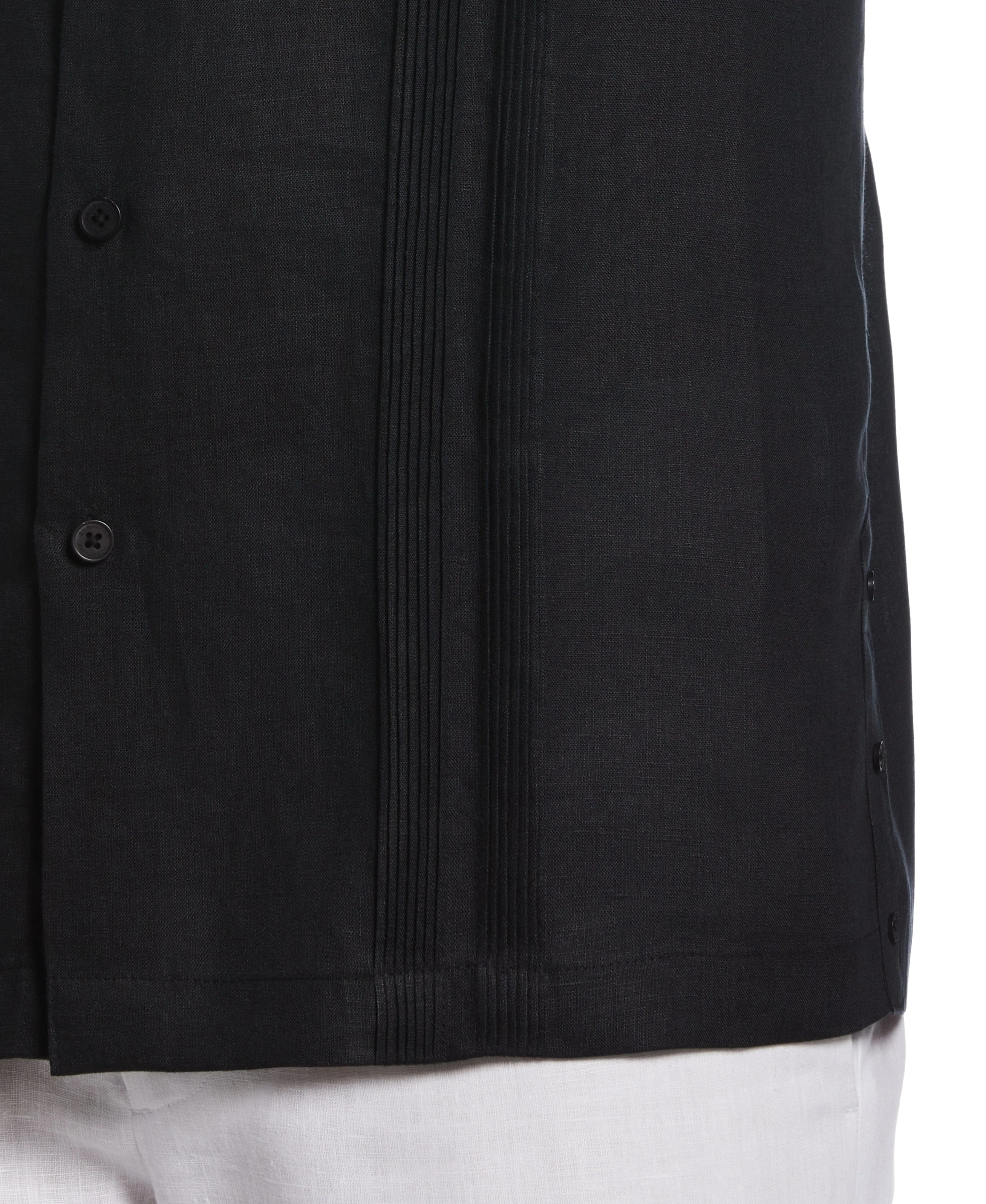 Modern Linen Multi Pintuck Guayabera Shirt