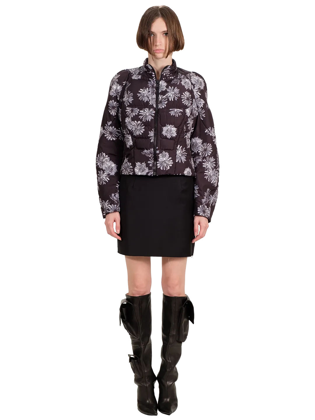 Muscle Floral Print Puffer