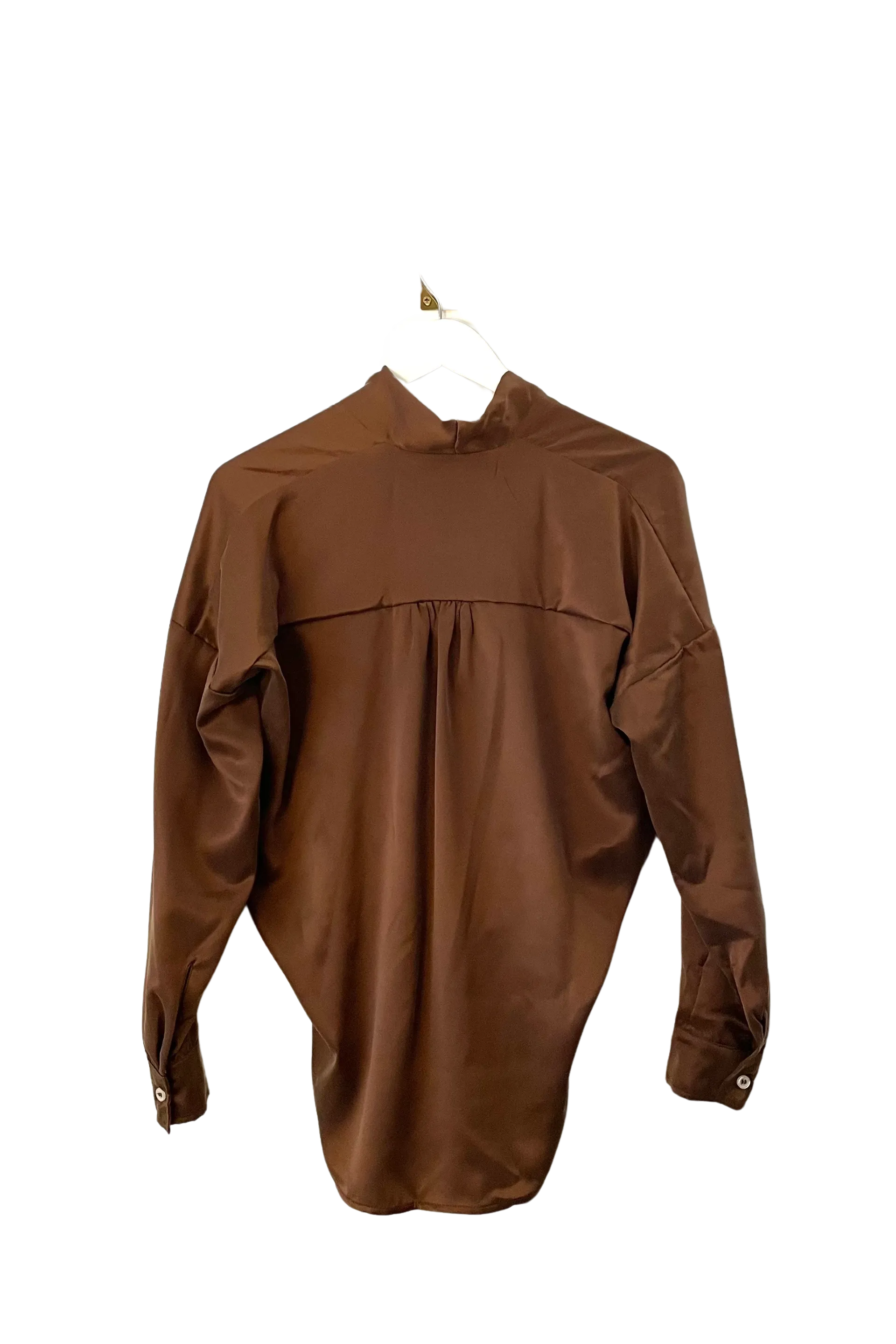 Natalie Busby Silk Twist Blouse in Nutmeg
