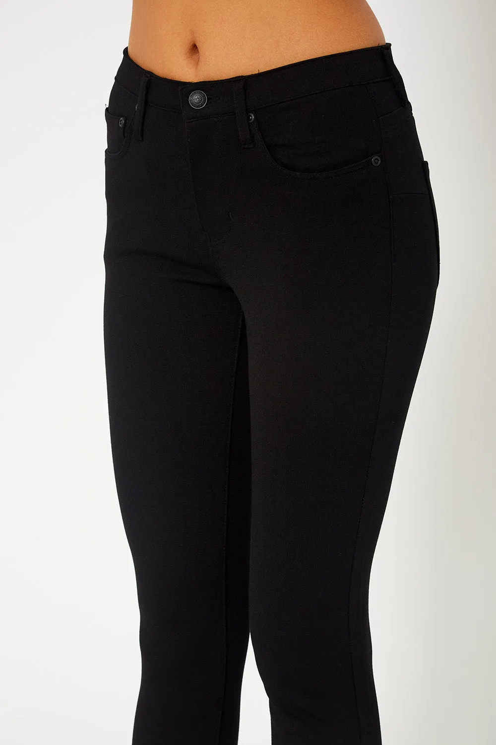 One button ponte black skinny pants
