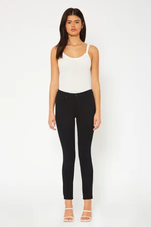 One button ponte black skinny pants