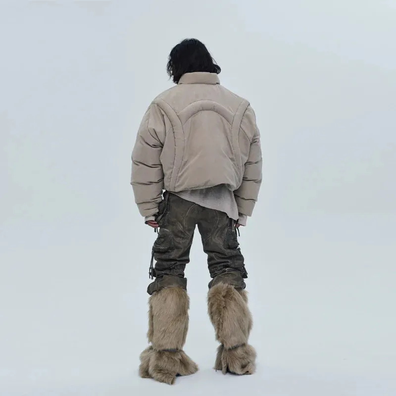 Oversized Beige Puffer Jacket