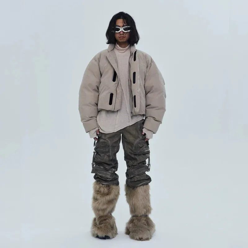 Oversized Beige Puffer Jacket