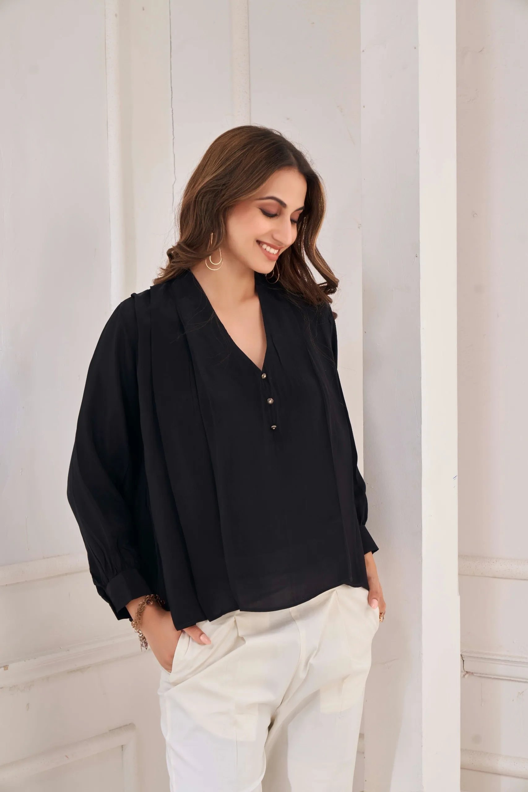 Party Sleeves  Self Design Top