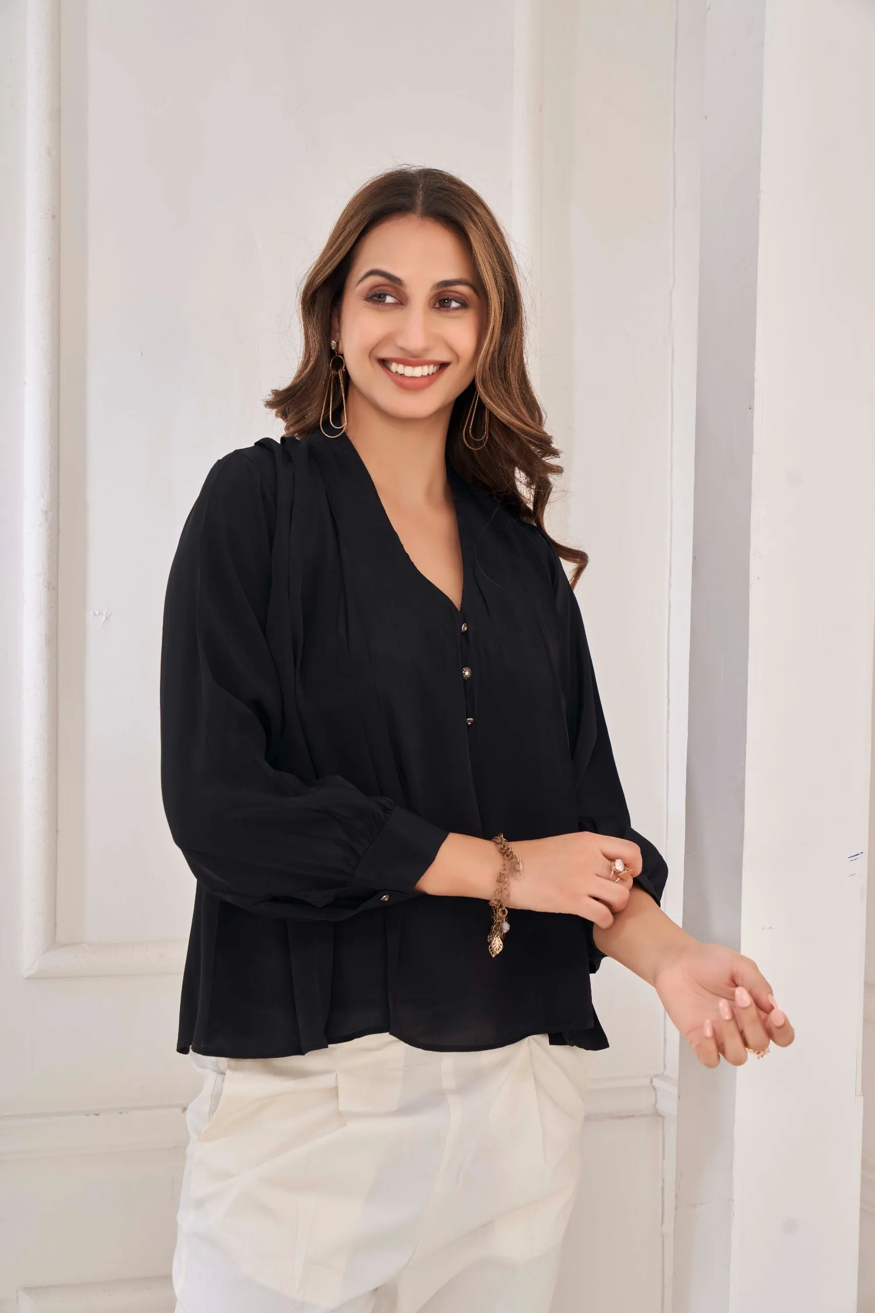 Party Sleeves  Self Design Top