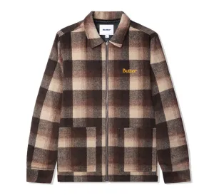 PLAID ZIP THRU OVERSHIRT