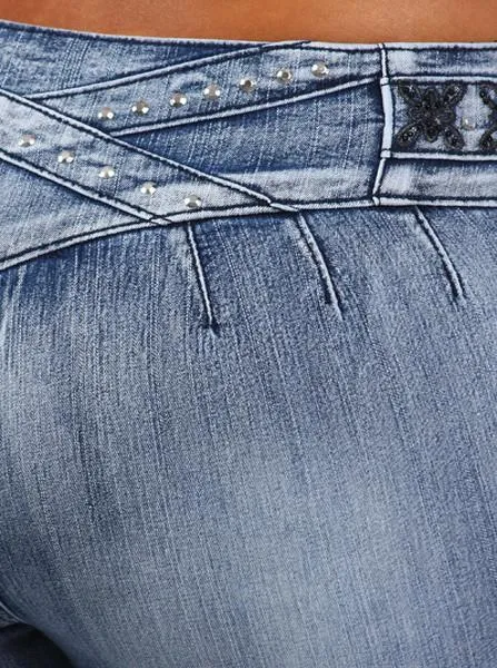 Plus Size Booty Lifter Colombian Capri Denim Jeans