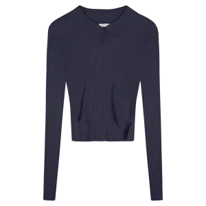 Point V Neck Cropped Sweater