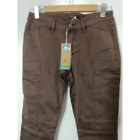 Prana Louisa Pants Size 4 Skinny Leg Cargo Pockets Mid Rise