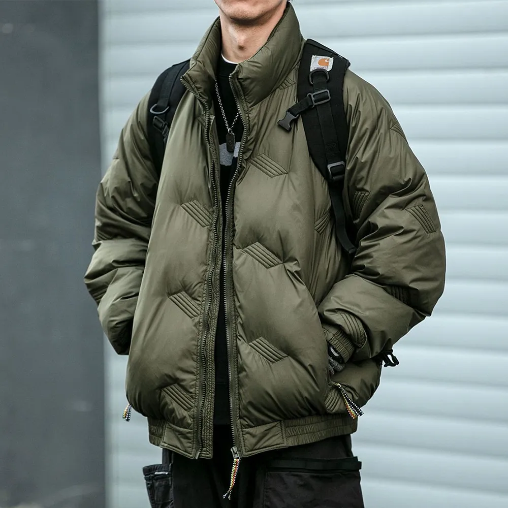 Pressed Line Printing Solid Color Coat