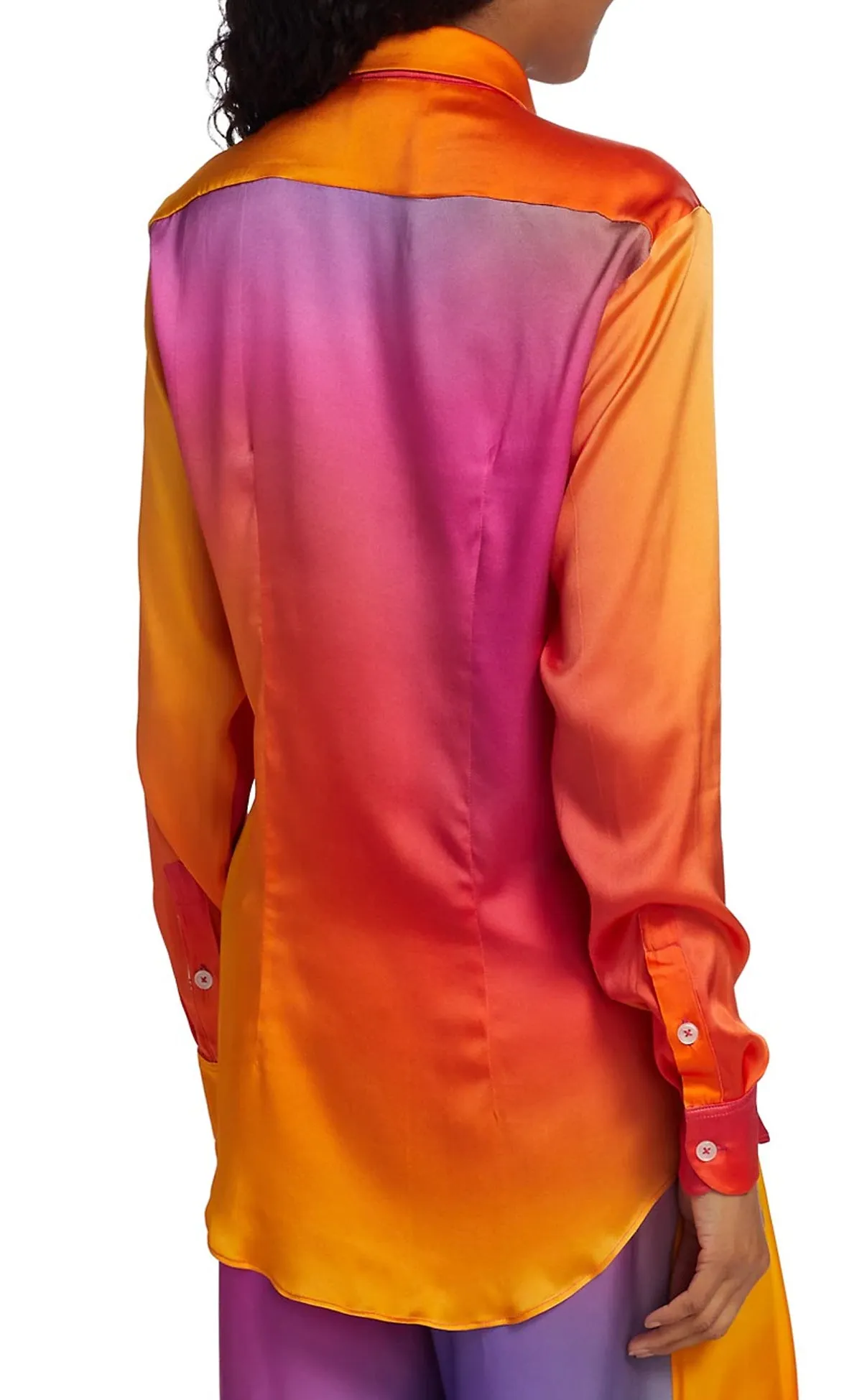 Prism Sunrise Silk Button Up Shirt