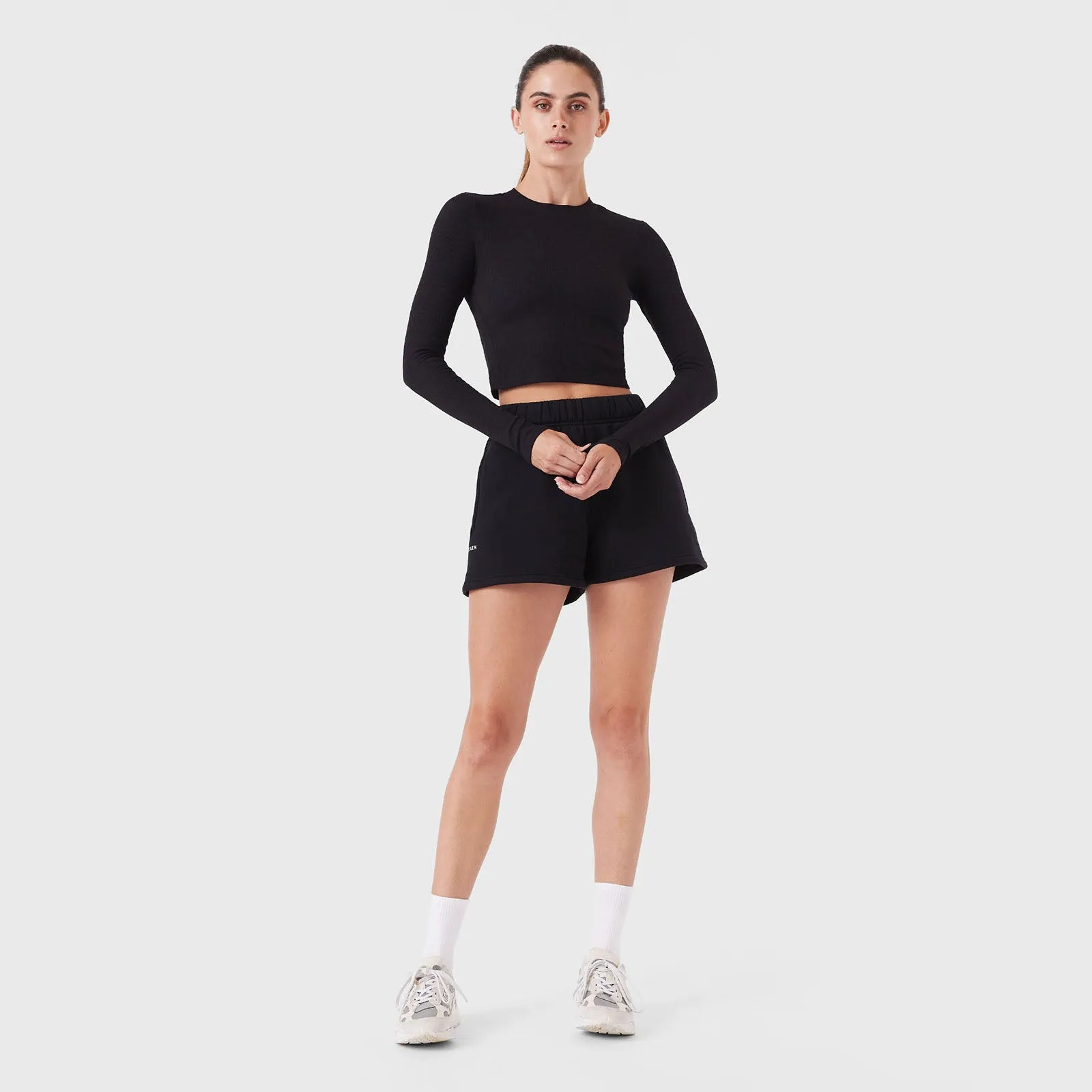REC GEN - Form Rib Long Sleeve Tee Black