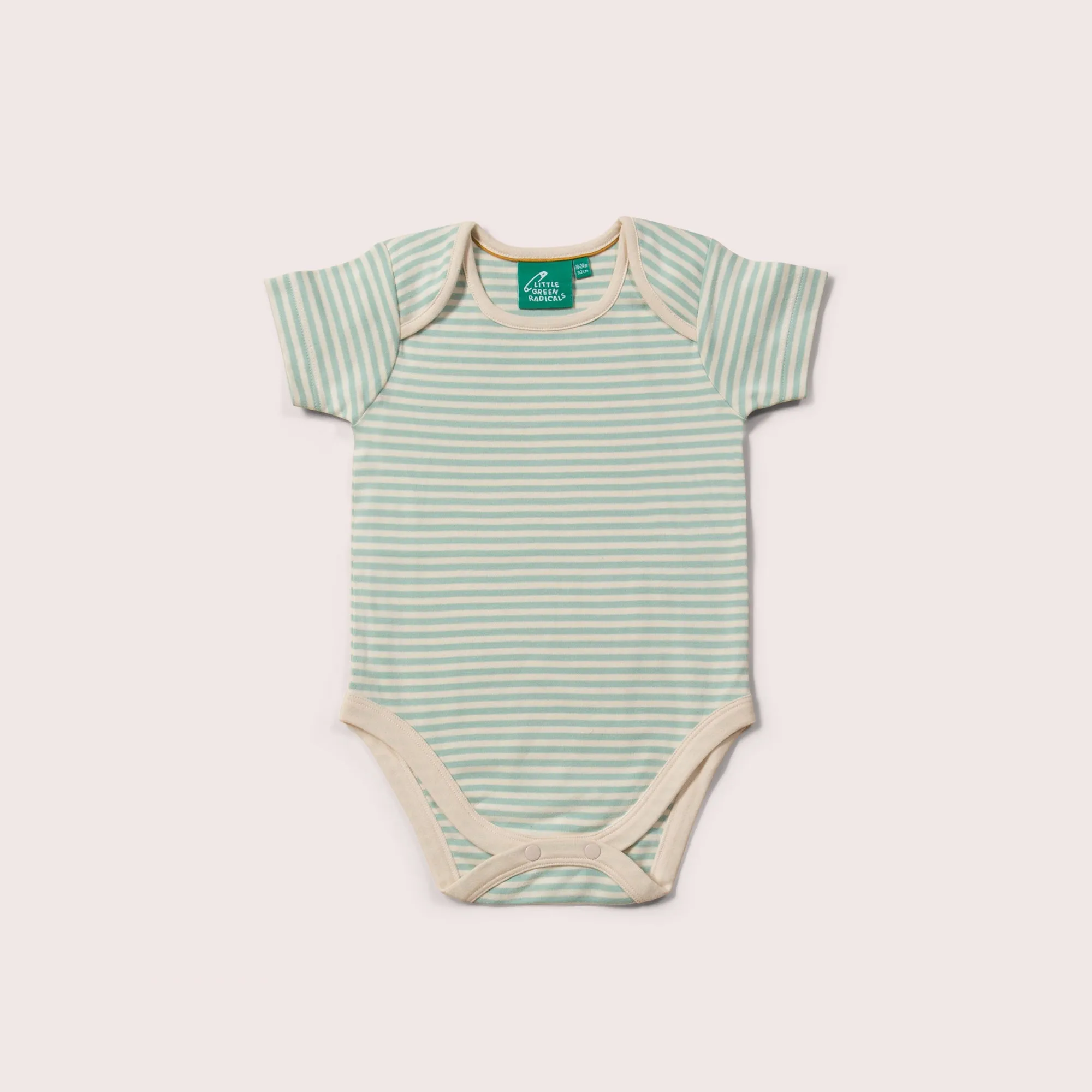 Red & Blue Striped Organic Baby Bodysuit Set - 2 Pack
