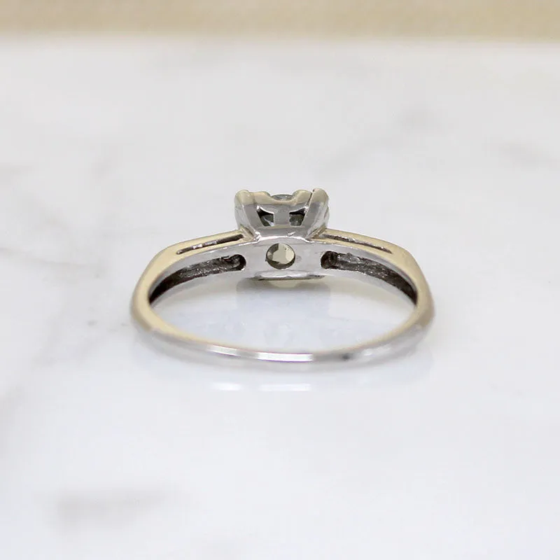 Refined Mid-Century Old European Cut Diamond & Platinum Ring