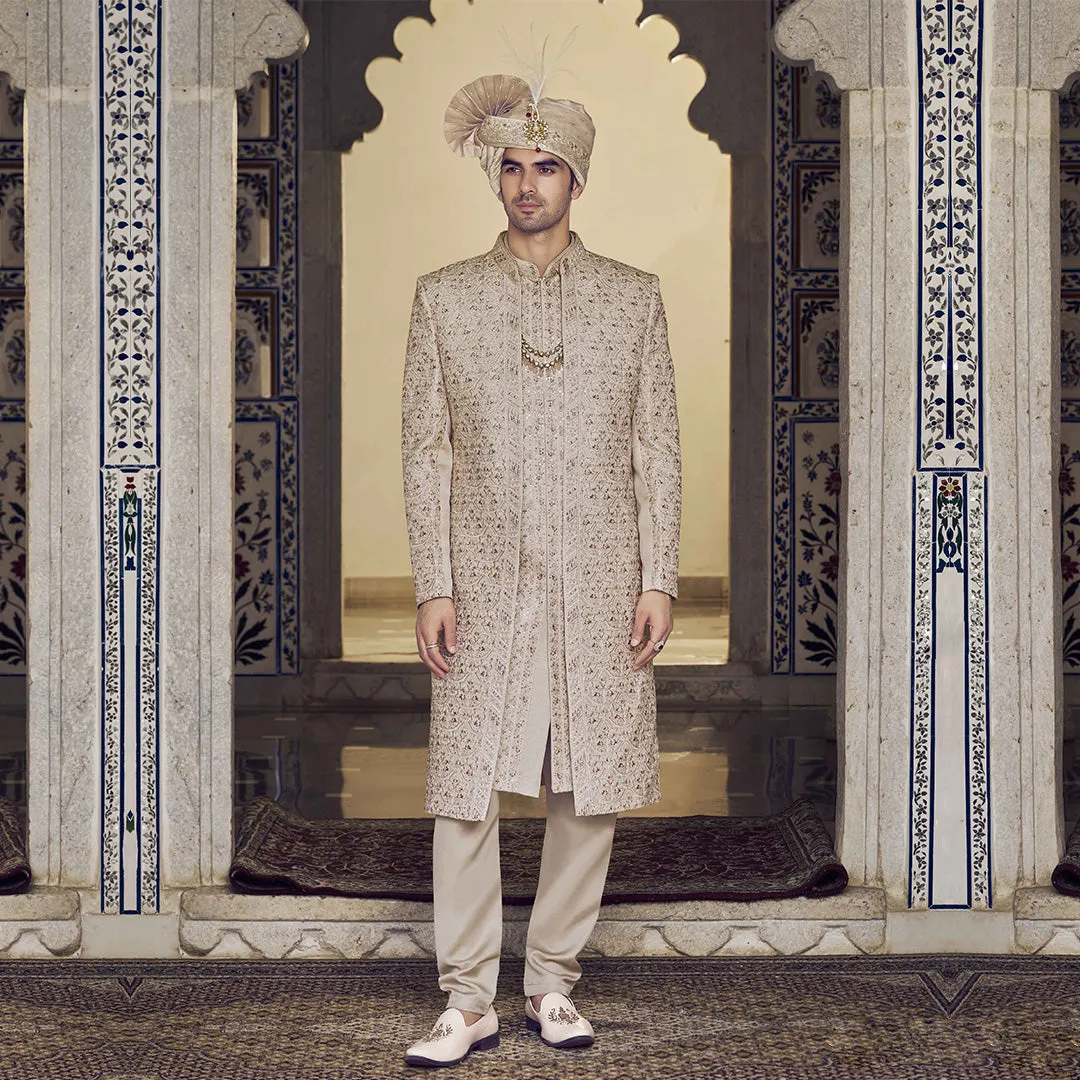 Refined Sandstone Beige Sherwani