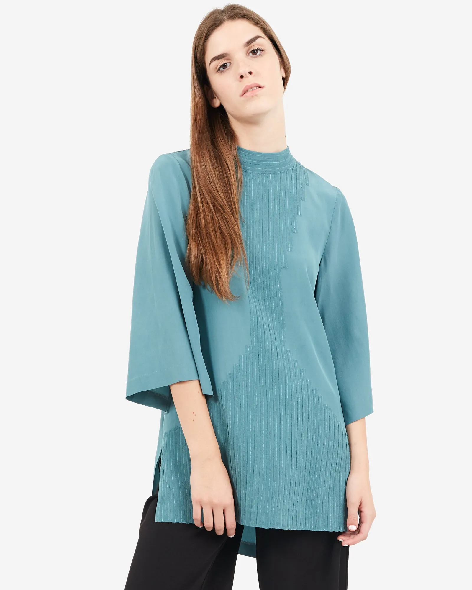 Riley Flared Sleeve SILK Tunic