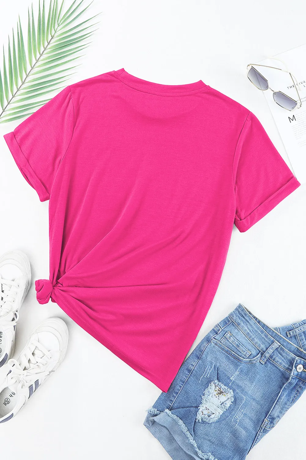 Rose Red MAMA Graphic Crew Neck Tee