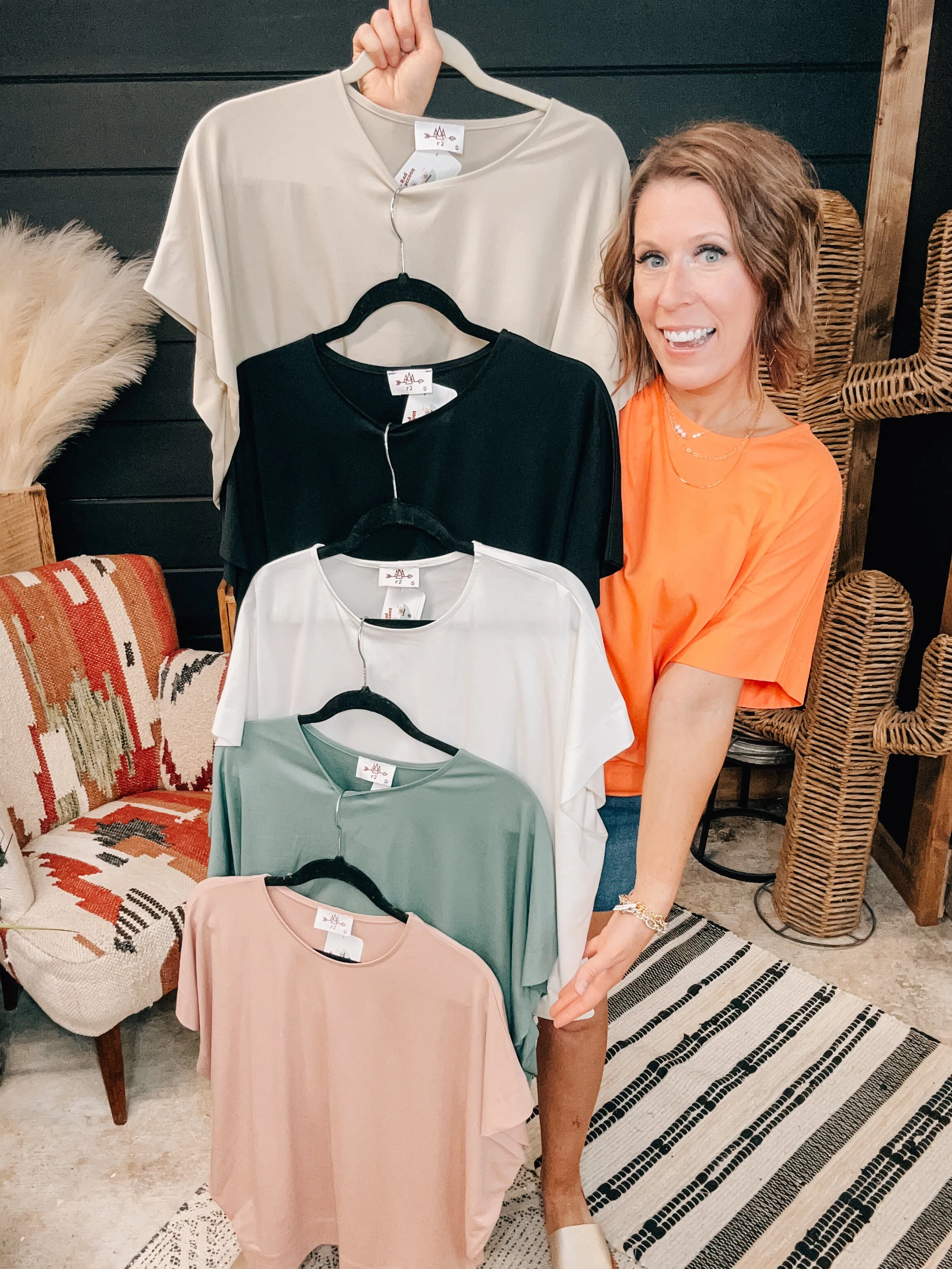 Roundneck Dolman Sleeve Essential Tee